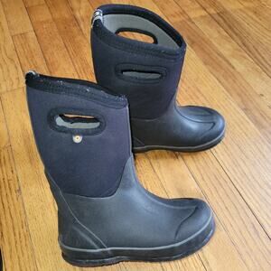 Bogs Classic High HA Youth Size 1 US / Black Waterproof Rain Boot